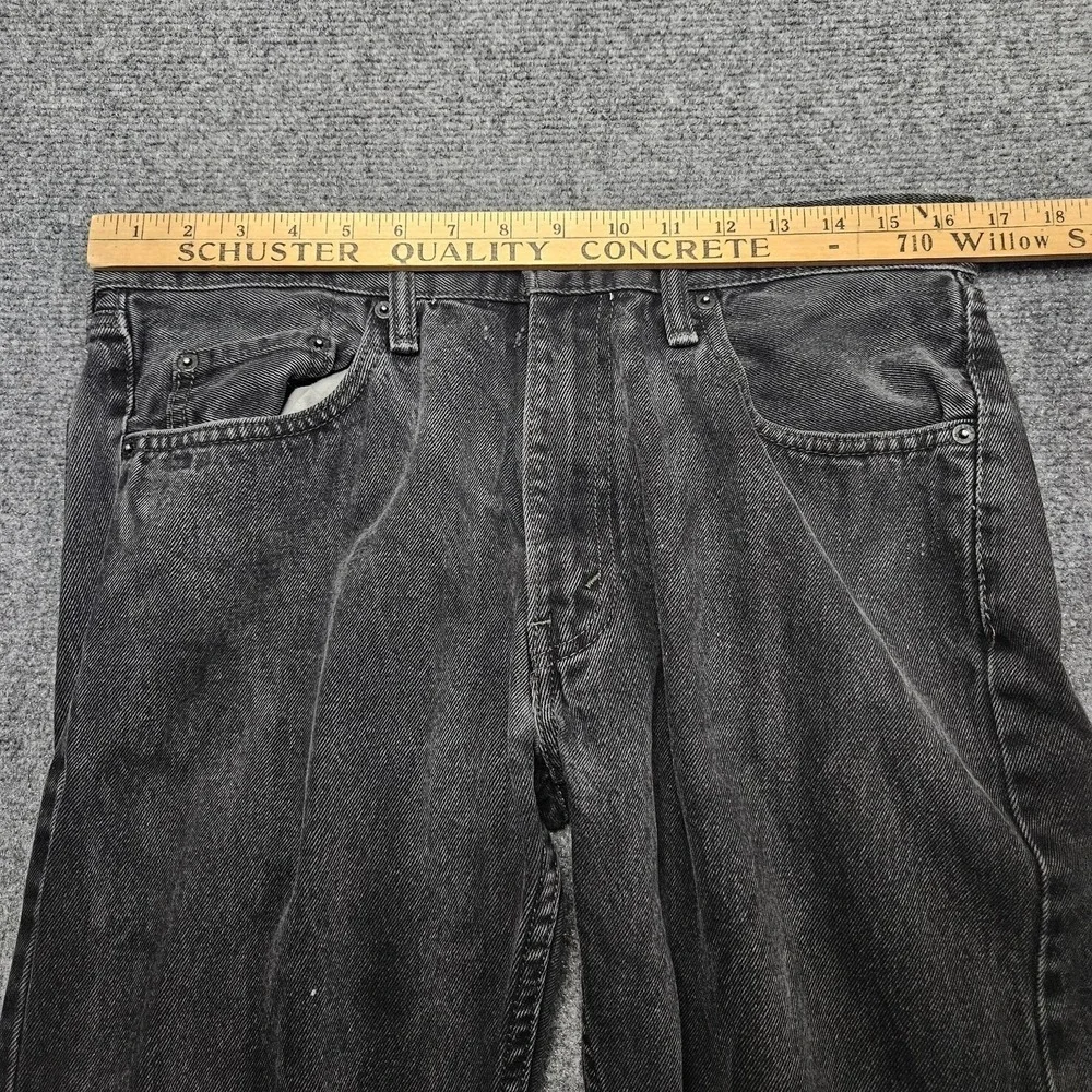 Vintage Levis 505 Jeans Mens 33x34 Black Faded Denim Straight Fit Workwear Y2K